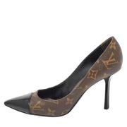 Pre-owned Coated canvas heels Louis Vuitton Vintage , Brown , Dames