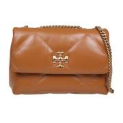 Gewatteerde Leren Schoudertas Tan Tory Burch , Brown , Dames