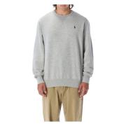 Grijze Crewneck Gebreide Heater Ss24 Ralph Lauren , Gray , Heren