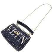 Pre-owned Leather handbags Valentino Vintage , Blue , Dames