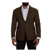 Groene Blazer Jas Regular Fit Dsquared2 , Green , Heren