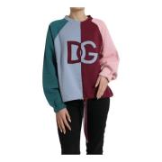 Logo Crewneck Cotton Sweater Multicolor Dolce & Gabbana , Multicolor ,...