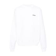 Wit Zwart Logo Achter Sweatshirt Off White , White , Heren