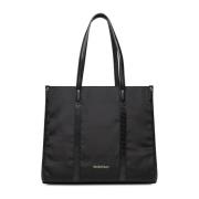 Luxe Designer Shopper met Rits Valentino by Mario Valentino , Black , ...