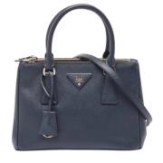 Pre-owned Leather totes Prada Vintage , Blue , Dames