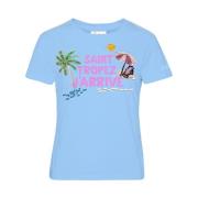 Emilie T-shirt MC2 Saint Barth , Blue , Dames