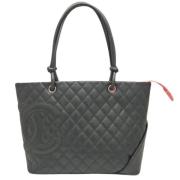 Pre-owned Leather totes Chanel Vintage , Black , Dames