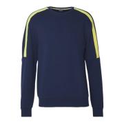 Blauwe Logo Sweatshirt Lente/Zomer 2024 Emporio Armani EA7 , Blue , He...