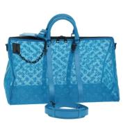 Pre-owned Canvas handbags Louis Vuitton Vintage , Blue , Dames