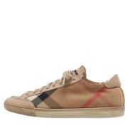 Pre-owned Canvas sneakers Burberry Vintage , Beige , Dames