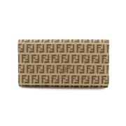 Pre-owned Canvas wallets Fendi Vintage , Beige , Dames