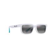 Vintage Gepolariseerde Zonnebril Hiapo Grijs Maui Jim , White , Unisex