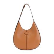 Leren Hobo Tas Tod's , Brown , Dames