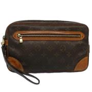 Pre-owned Canvas clutches Louis Vuitton Vintage , Brown , Dames