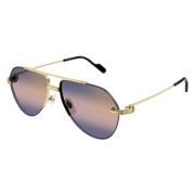 Gouden Aviator Zonnebril Triple Gradient Cartier , Yellow , Unisex