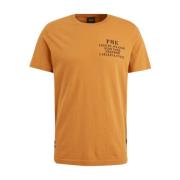 Korte Mouw R-hals Jersey T-shirt PME Legend , Brown , Heren