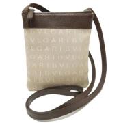 Pre-owned Canvas shoulder-bags Bvlgari Vintage , Beige , Dames