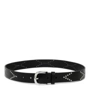 Zwart versierd leren riem Isabel Marant , Black , Dames