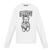 Sweatshirt met print Moschino , White , Heren