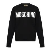 Sweatshirt met logo Moschino , Black , Heren