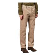 Corduroy Plooi Broek Massimo Alba , Beige , Heren