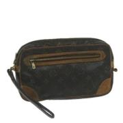 Pre-owned Canvas clutches Louis Vuitton Vintage , Brown , Dames