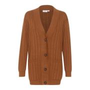 Zachte Gebreide Cardigan Fumikosz Nuthatch Saint Tropez , Brown , Dame...