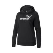 Metallic Logo Hoodie TR, Zwart Puma , Black , Dames