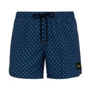 Short A Fantasia Mood Micro Pattern F**k , Blue , Heren