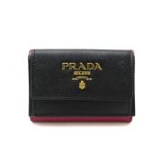 Pre-owned Leather wallets Prada Vintage , Black , Dames