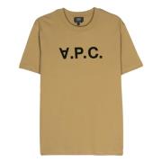 Standard Grand T-Shirt Tabac/Vert A.p.c. , Beige , Heren