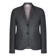 Grijze Single-Breasted Jas en Broek Set Thom Browne , Gray , Dames