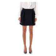 Zwarte Geplooide Mini Rok Aw24 Alessandra Rich , Black , Dames