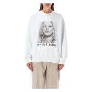 Kate Moss Grafische Gebreide Trui Wit Anine Bing , White , Dames