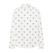 Witte BB Print Button-Down Overhemd Balenciaga , Multicolor , Heren