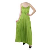 Groene Zijden Geplooide Jurk Dsquared2 , Green , Dames