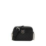 Zwarte schoudertas met gouden details Guess , Black , Dames