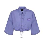 Crop Shirt Gemaakt F**k , Purple , Dames