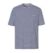 Katoen-linnen Jersey T-shirt met Zak Massimo Alba , Multicolor , Heren