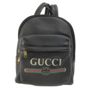 Pre-owned Leather backpacks Gucci Vintage , Black , Dames