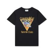 Tennis Club Icon T-Shirt Casablanca , Black , Heren