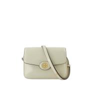 Elegante Robinson Hobo Tas van Leer Tory Burch , White , Dames