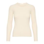 Witte Gebreide Blouse Pajaiw Stijl InWear , White , Dames