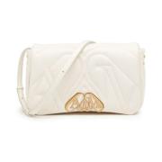 Gewatteerde Witte Seal Schoudertas Alexander McQueen , White , Dames