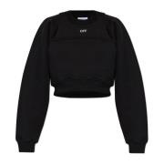 Sweatshirt met logo Off White , Black , Dames