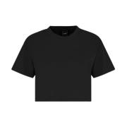 T-Shirt Crop F**k , Black , Dames