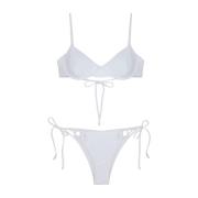 Bikinitop EN Verstelbare Onderkant Clear F**k , White , Dames