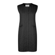 Stijlvolle Zwarte Jas met Ritszakken Masai , Black , Dames