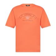 T-shirt met logo Versace , Orange , Heren