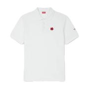 Geborduurde Aansluitende Polo - Bloemenstijl Kenzo , White , Heren